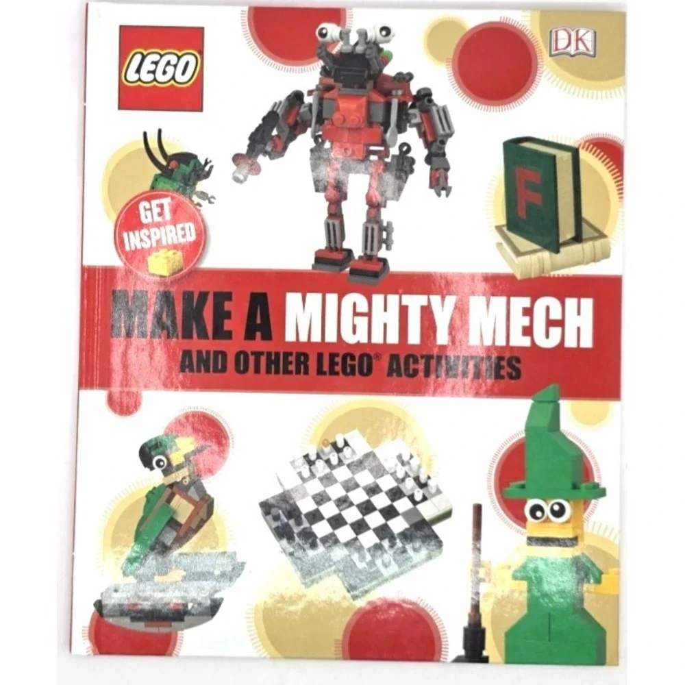Lego Book Make a Mighty Mech & Other Lego Activities Hardcover Lot of 4 Fun Idea